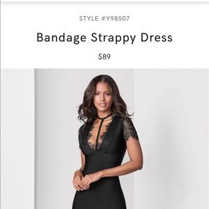 Venus Bandage Black Dress- Sz large. Never worn out. just tried on. No tags